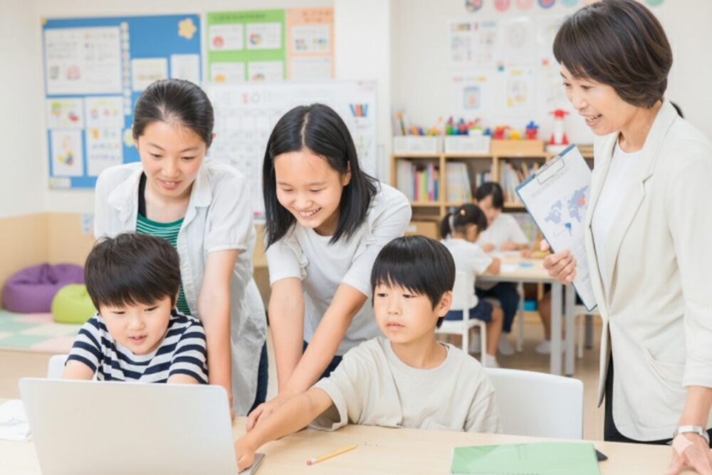 こどもと先生の写真