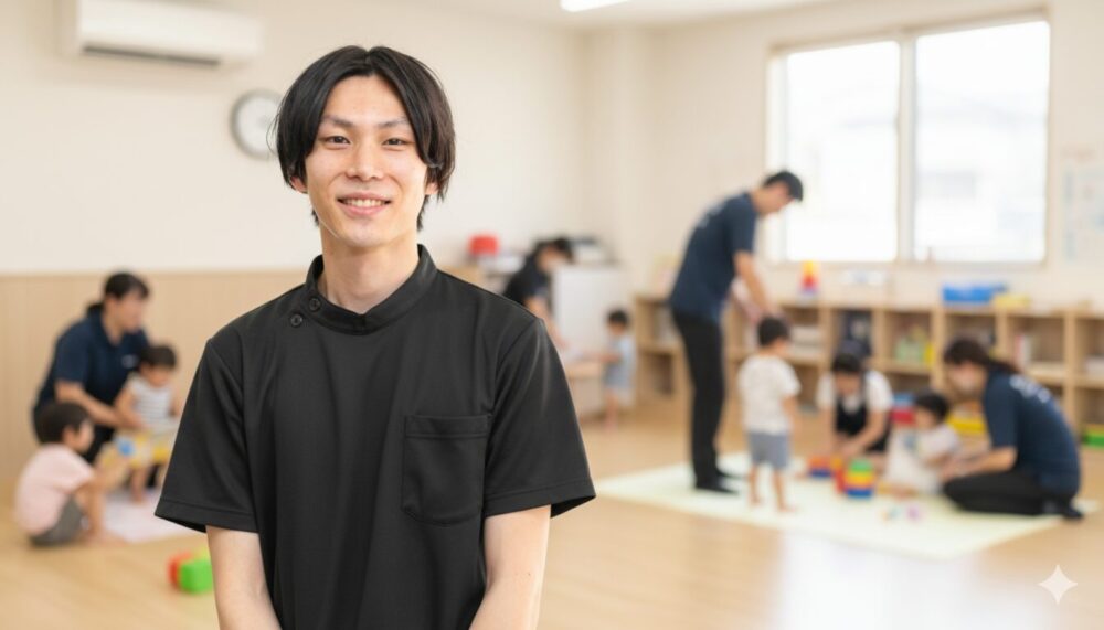 放課後等デイサービスと児童指導員の写真